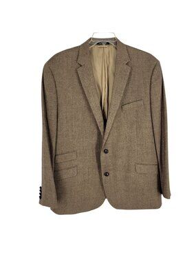 Lauren Ralph Lauren Mens 50R Slim Brown Wool Sport Coat Blazer Classic Jacket